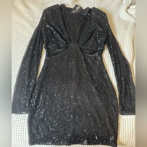 NWT Black Sequin Dress